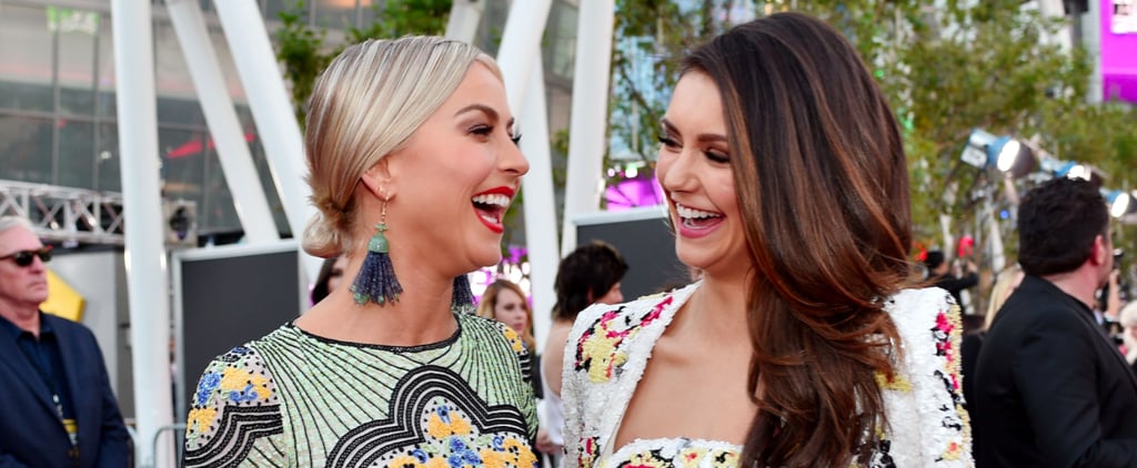 Julianne Hough and Nina Dobrev at American Music Awards 2015