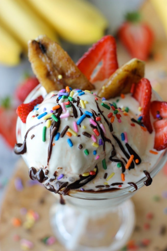 Grilled Banana Ice Cream Sundae Grilled Dessert Recipes POPSUGAR