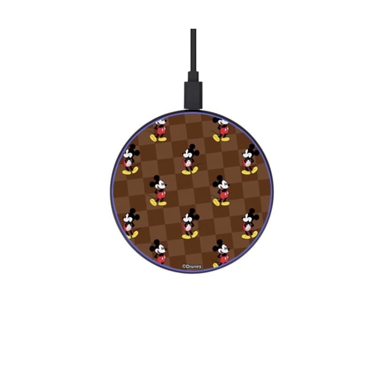 Checker Mickey - Brown Wireless Charger