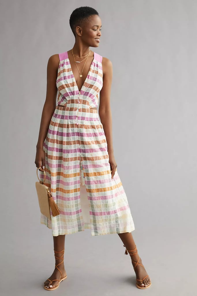 Maeve Ombre Plaid Midi Sundress