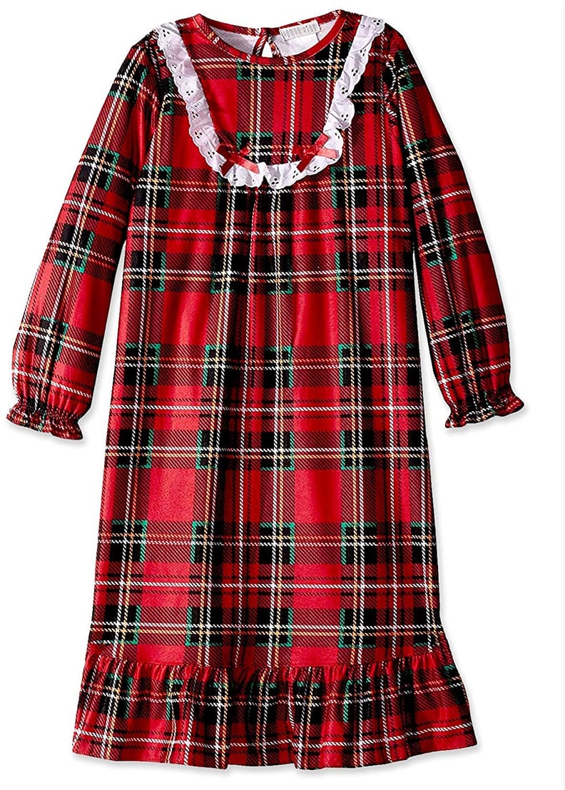 Komar Kids Little Girls' Traditional Holiday Plaid Nightgown