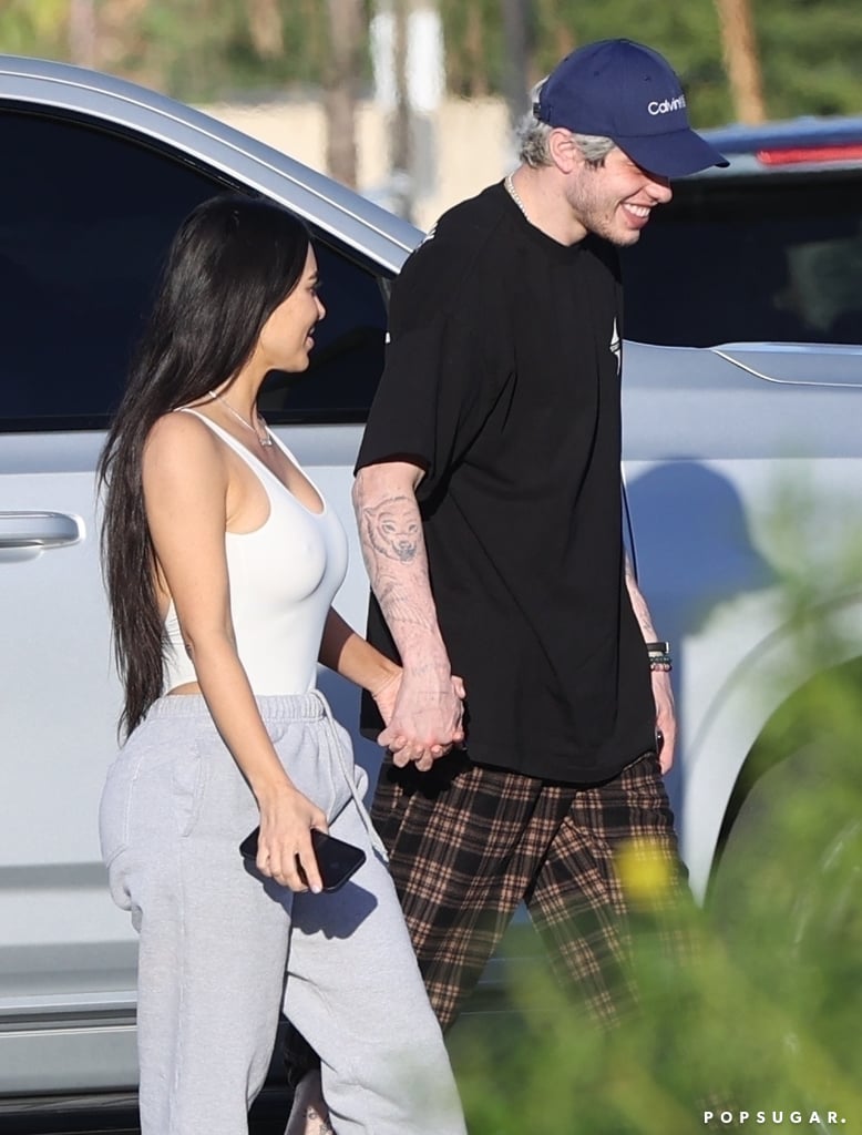 November 2021: Pete Davidson and Kim Kardashian Holding Hands in Palm Springs