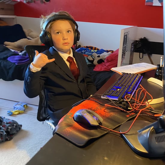 Kid Dresses in Suit For His School Zoom Call | Twitter Photo