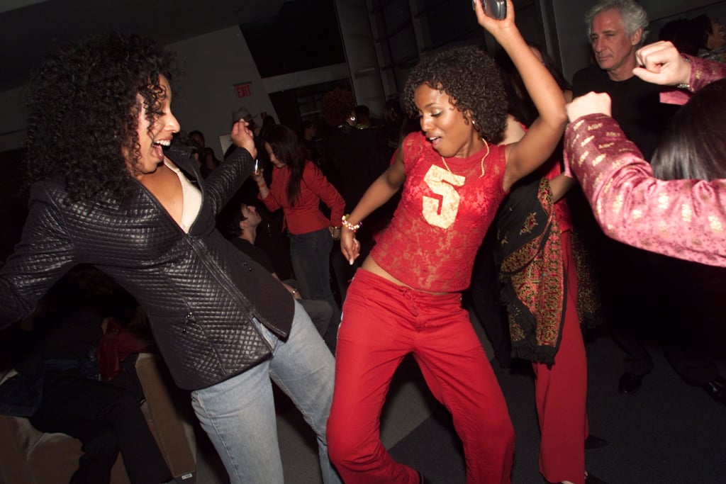 Kerry hit the dance floor with fellow actress Tamara Tunie at a Valentine's Day event in 2002.