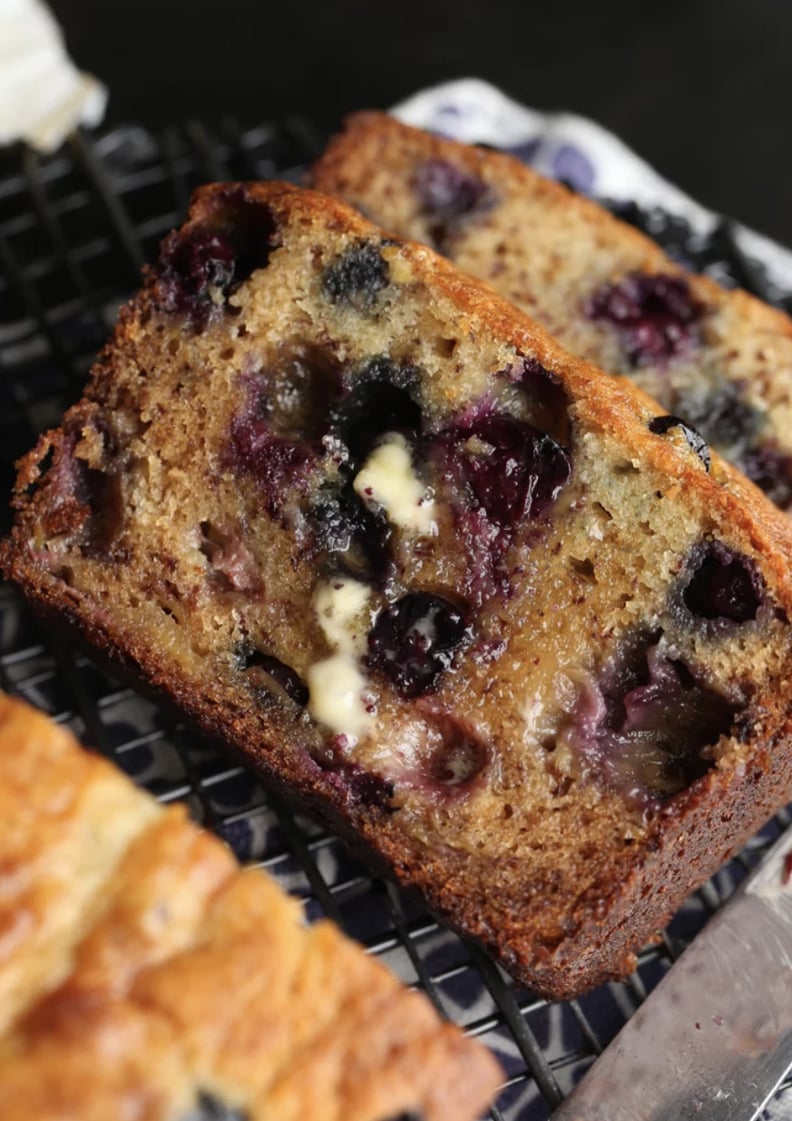 No-Knead Blueberry Banana Bread