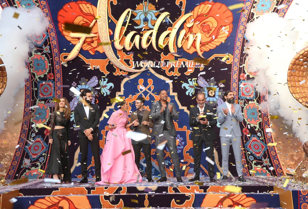 Mena Massoud and Naomi Scott at the Aladdin Premiere 2019