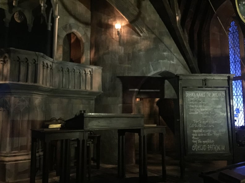 The Chalkboard and Desks From the Defense Against the Dark Arts Classroom