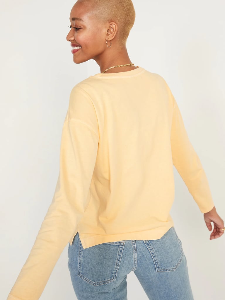 Old Navy Long-Sleeve Vintage Loose T-Shirt