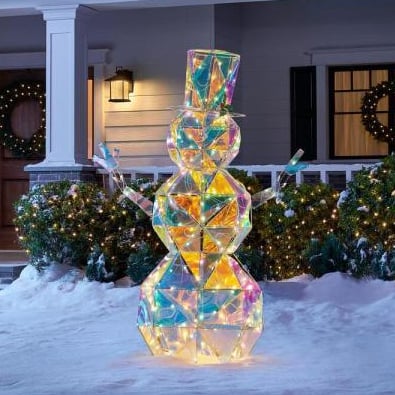 Home Depot Is Selling a Gorgeous Iridescent Snowman | POPSUGAR Home UK