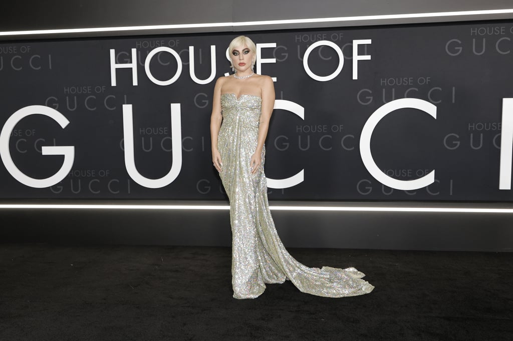 Lady Gaga Wears Sequin Valentino Haute Couture Dress