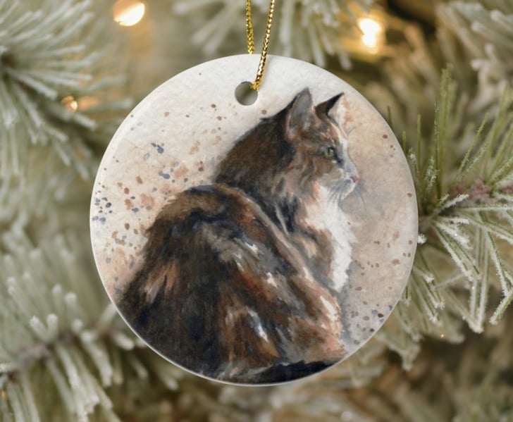 Maine Coon Cat Ornament 15 Cute and Affordable Cat Christmas Tree