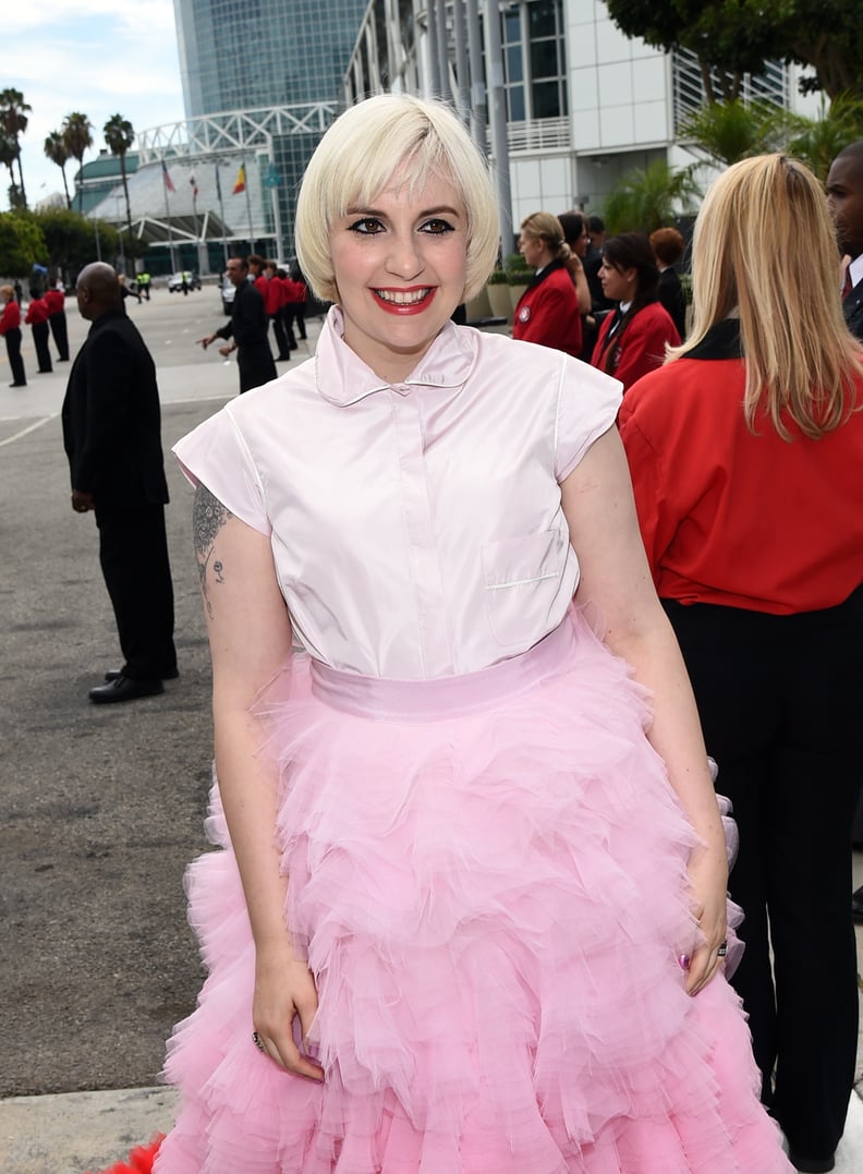 lena dunham pink dress Thank you @variety for making me feel like my TOO MUCH is just enough