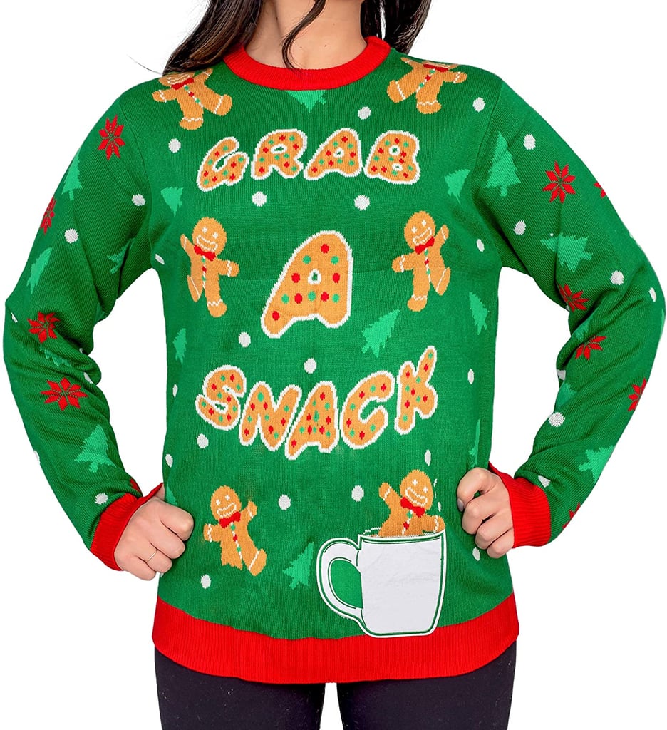 Grab a Snack Gingerbread Ugly Christmas Sweater