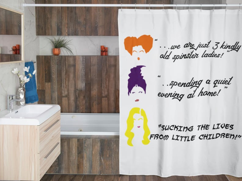 Halloween Samhain Bath Curtain Sanderson Sisters