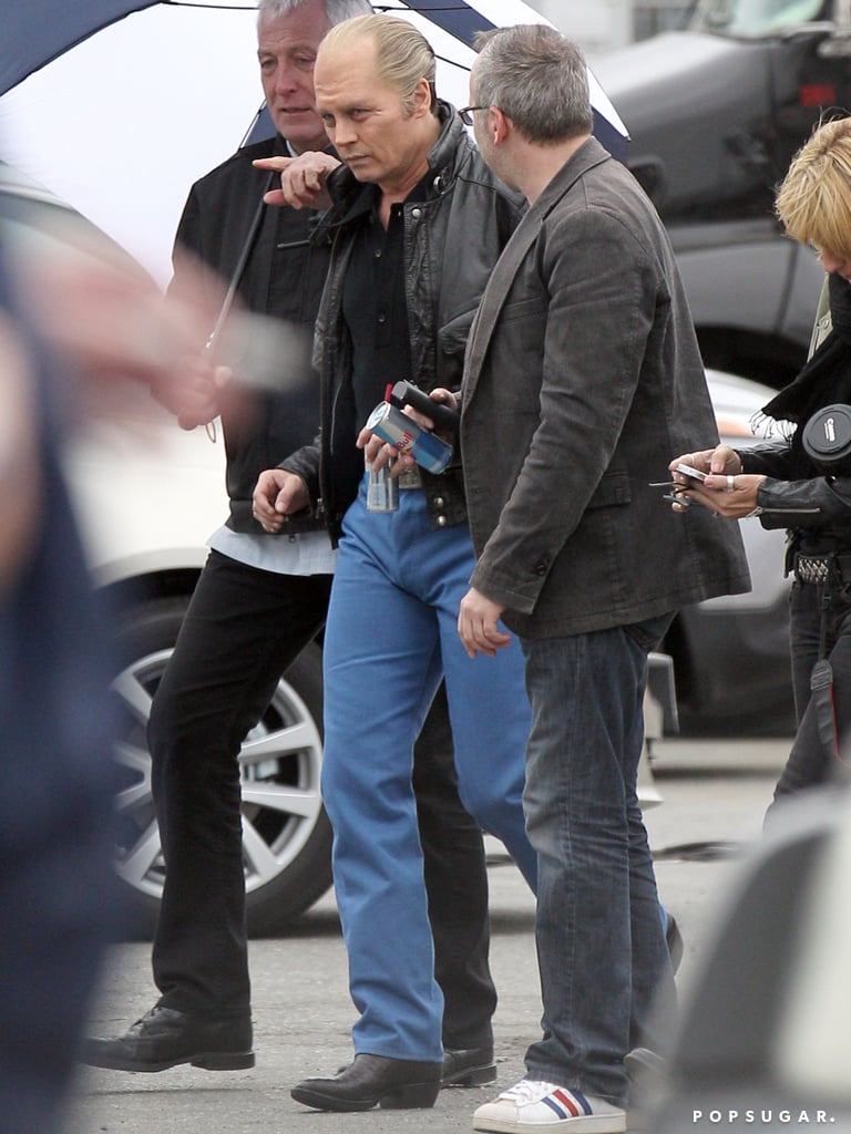 Johnny Depp Balding as Whitey Bulger on Black Mass Set