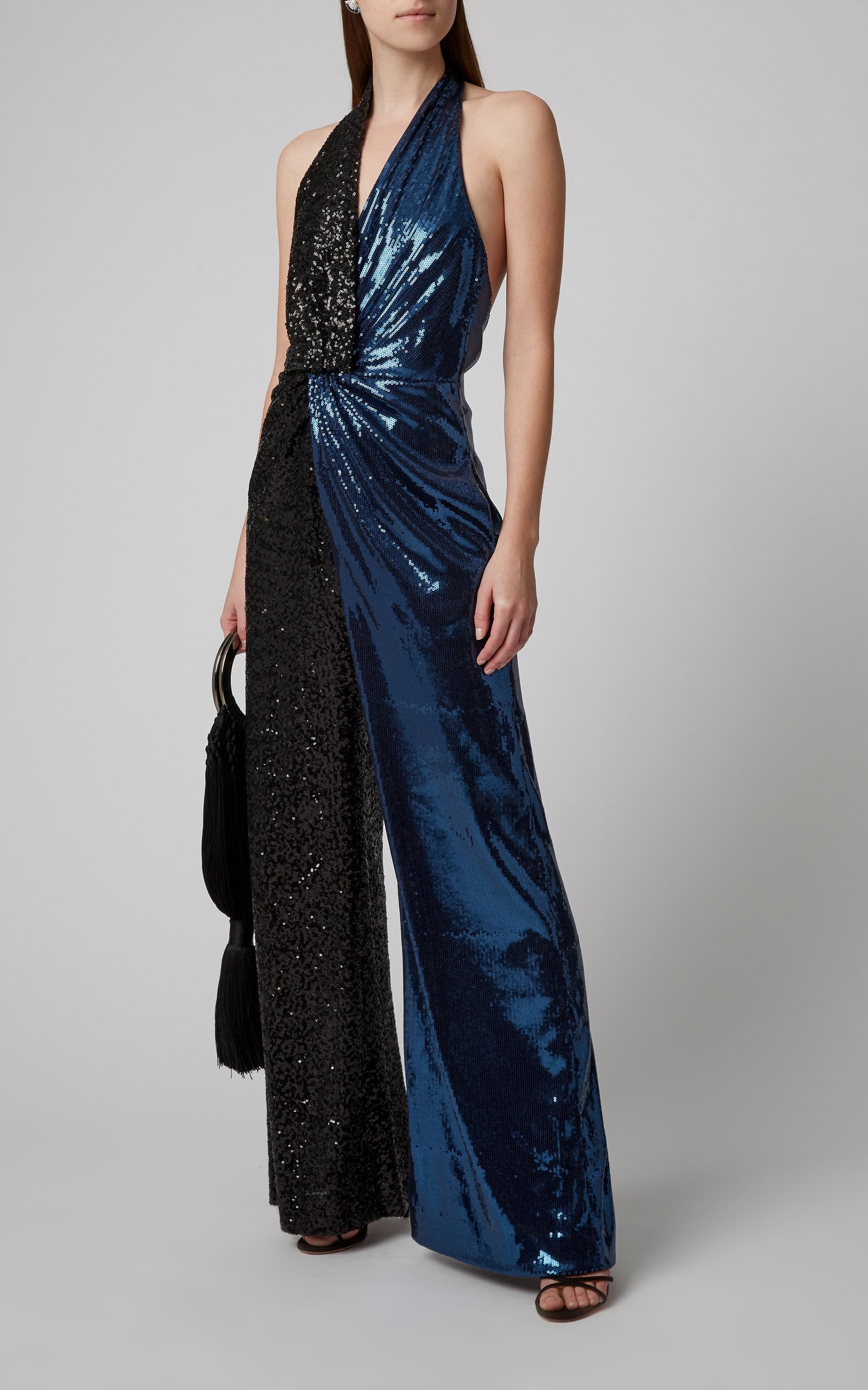 Prabal Gurung Two Tone Sequinned Halterneck Jumpsuit 28 Items on