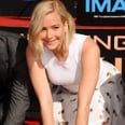 Jennifer Lawrence Kicked Off Her Final Press Tour For The Hunger Games in a Fabulous Skirt
