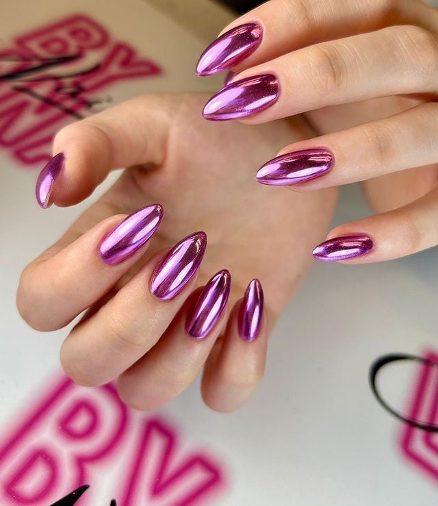 Chrome Barbie Nails