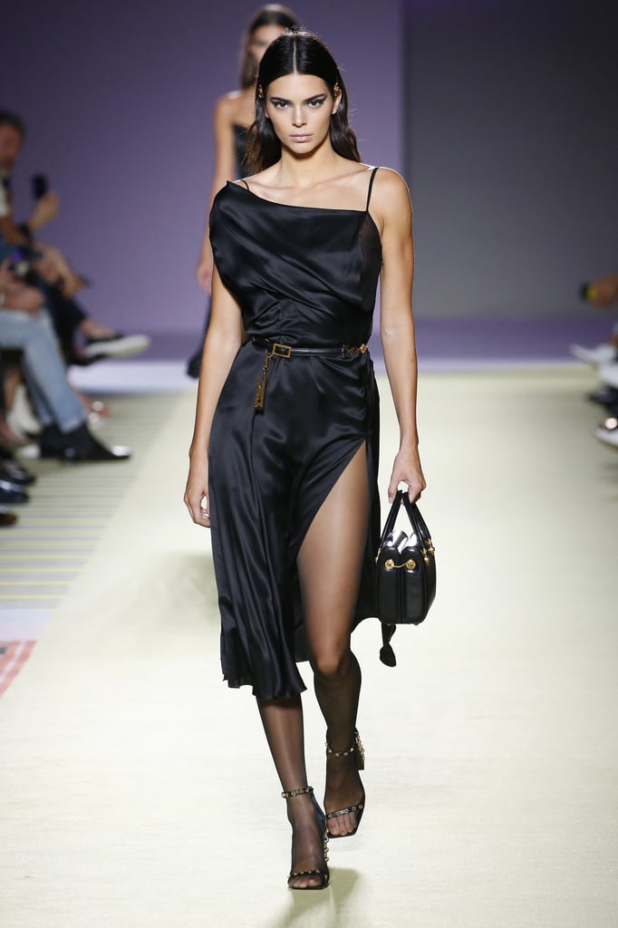 Kendall Walked the Versace Runway in a Sexy, Slinky LBD | Kendall ...