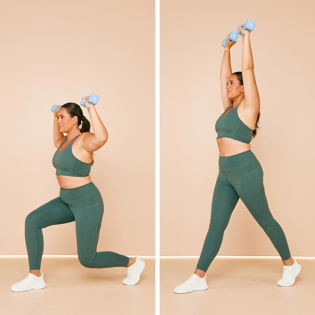 Dumbbell Split Squat With Overhead Press