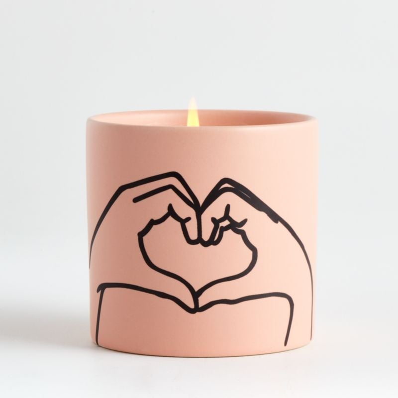 Pink Heart Candle