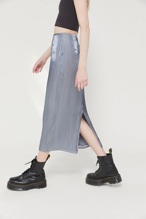 UO Angelica Midi Slip Skirt