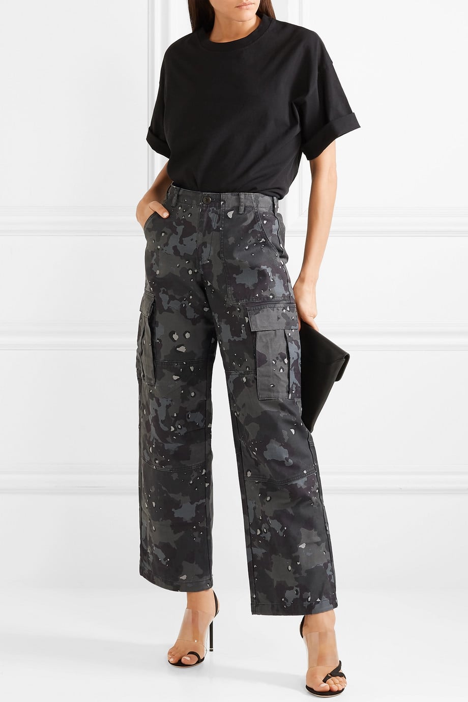 Weekday wide leg cargo pant with hammer loop detail Clearance