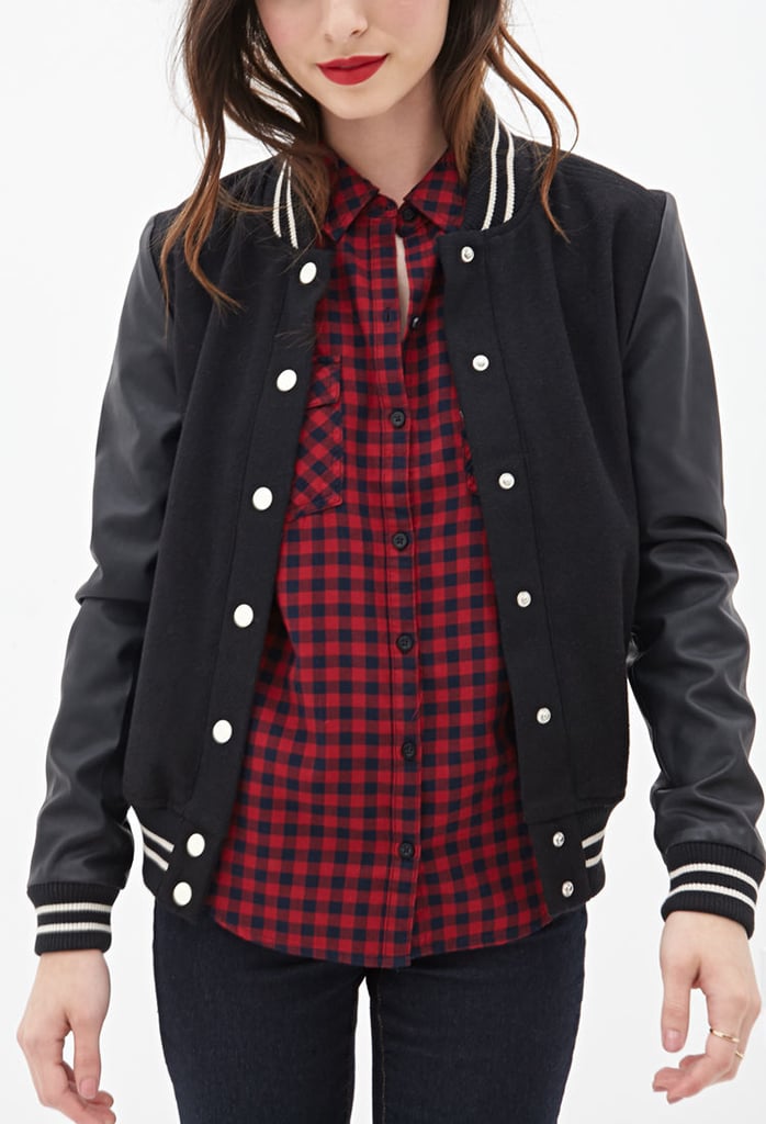 Forever 21 Varsity Jacket | Fall Clothes 2014 For Under $50 | POPSUGAR ...