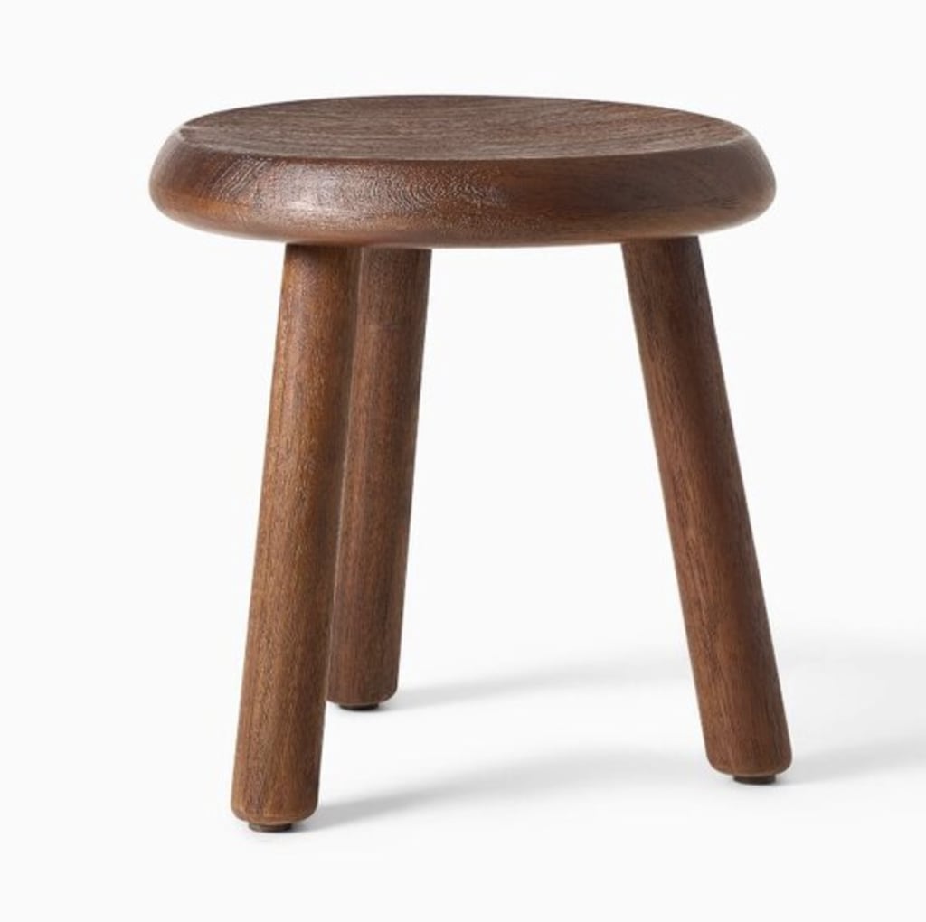 West Elm Colin King Acacia Wood 3-Leg Side Table