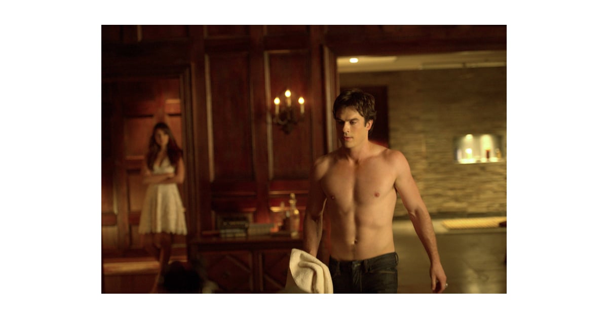 Shirtless Smolder The Vampire Diaries Pictures Of Ian Somerhalder As Damon Popsugar