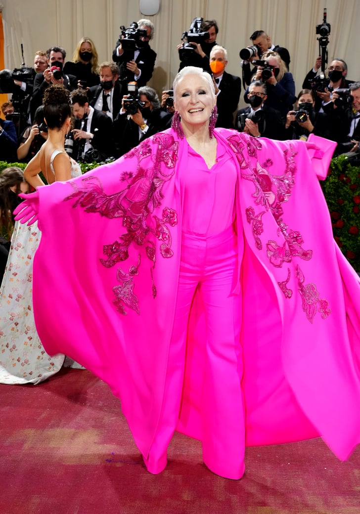 Glenn Close in Valentino at the 2022 Met Gala Celebrities in HotPink