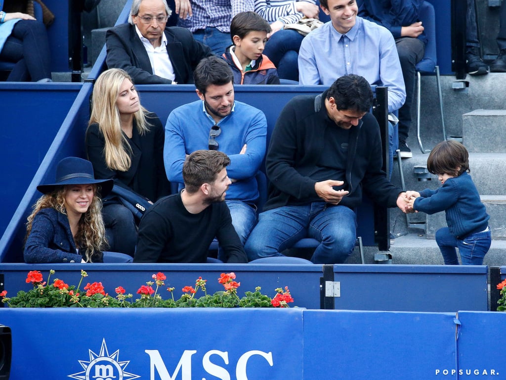 Shakira With Gerard Pique and Milan at Tennis Game | Photos