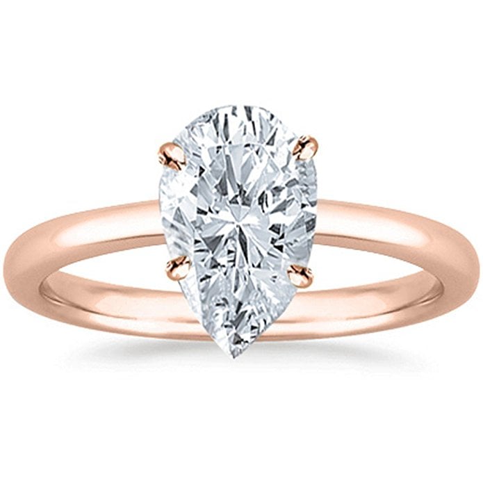 Houston Diamond District Solitaire Pear Cut Diamond Ring