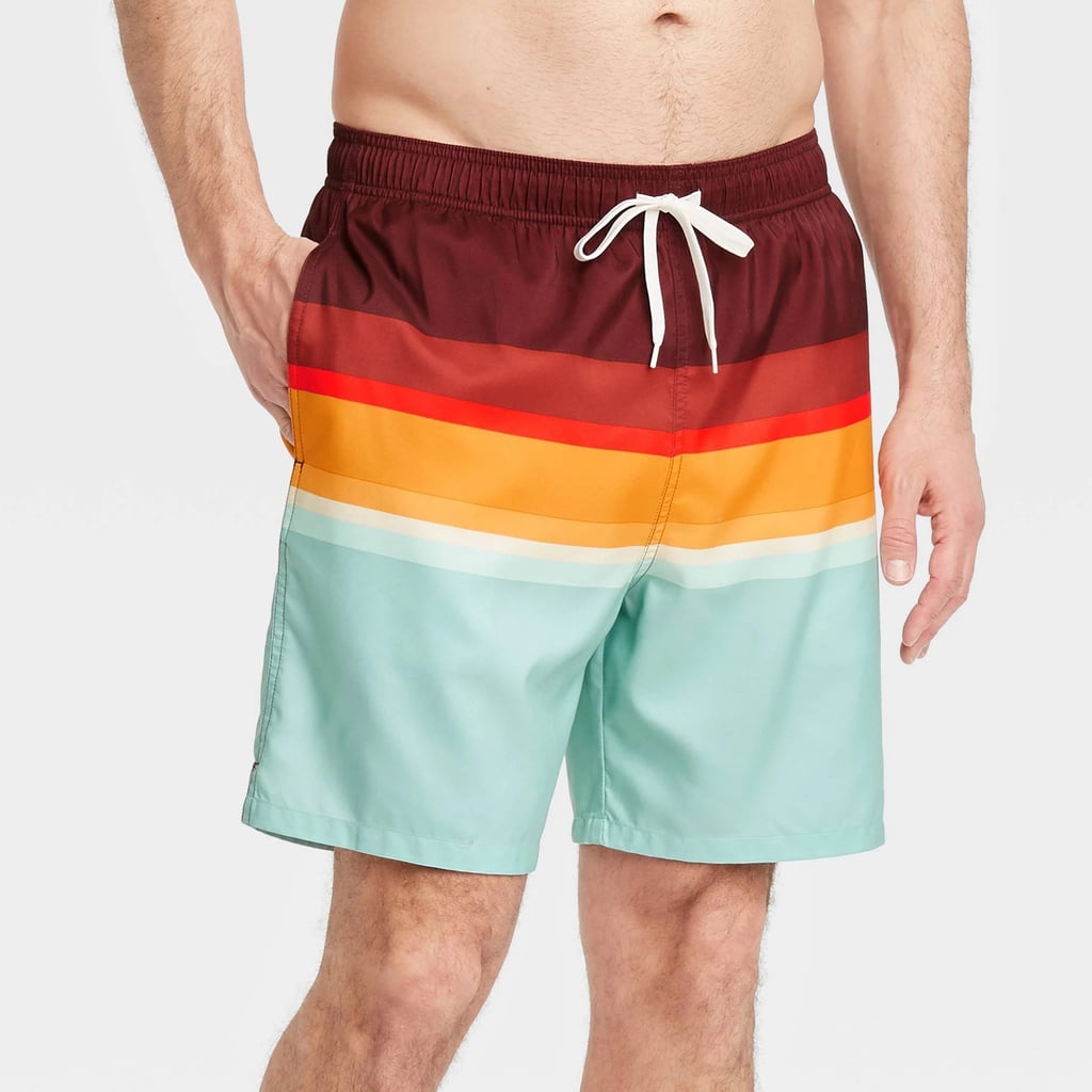 Goodfellow & Co. 7Inch Striped Swim Trunks Target's Family Swim