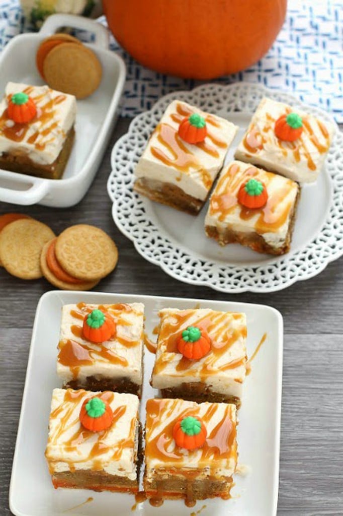 Frosted Caramel Pumpkin Oreo Blondies Frosted Caramel Pumpkin Oreo Blondies