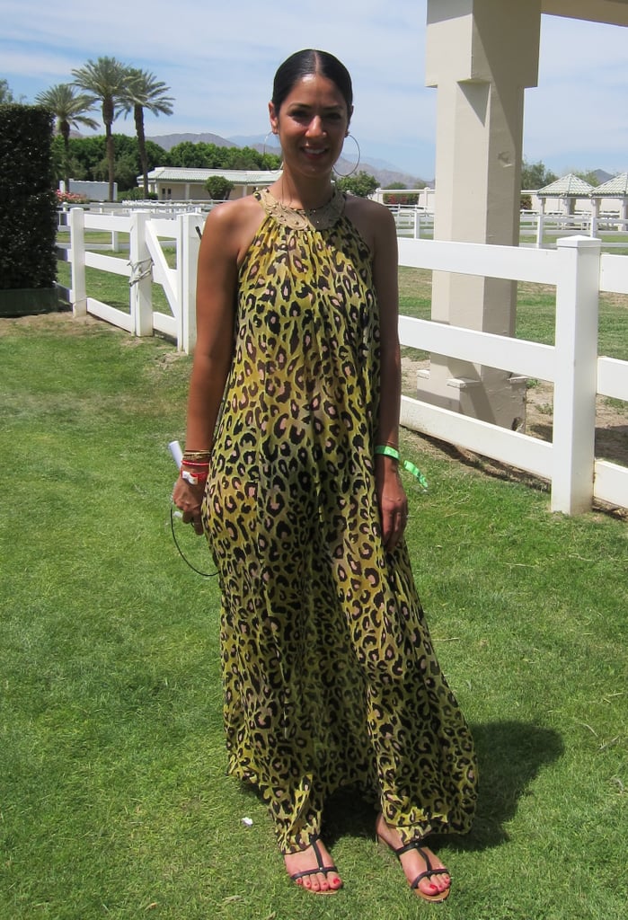 Leopard prints provided the perfect cover-up for this glamorous poolside party look.
Source: Chi Diem Chau