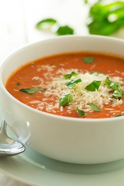 Creamy Tomato Basil Soup | Panera Bread Copycat Recipes | POPSUGAR Food ...