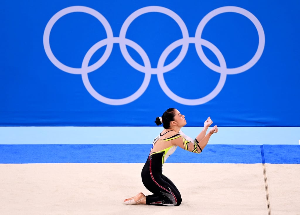 Germany's Kim Biu at the Tokyo Olympics Women's Gymnastics All-Around Final