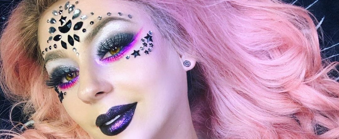 30+ Rhinestone Halloween Makeup Ideas