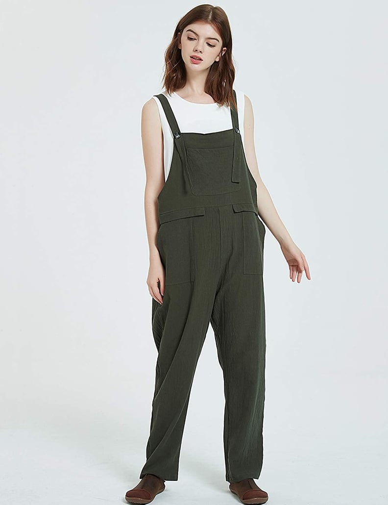 Gihuo Casual Baggy Overalls Jumpsuit with Pockets