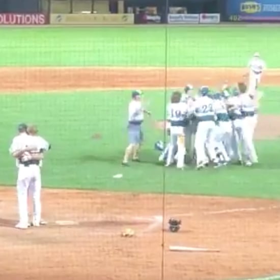 Pitcher Hugs Friend After Striking Him Out in Championship