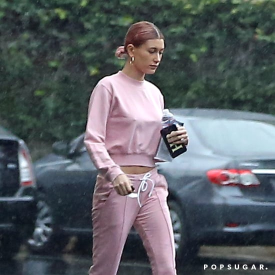 Hailey Baldwin and Justin Beiber Wearing Pink Sweats