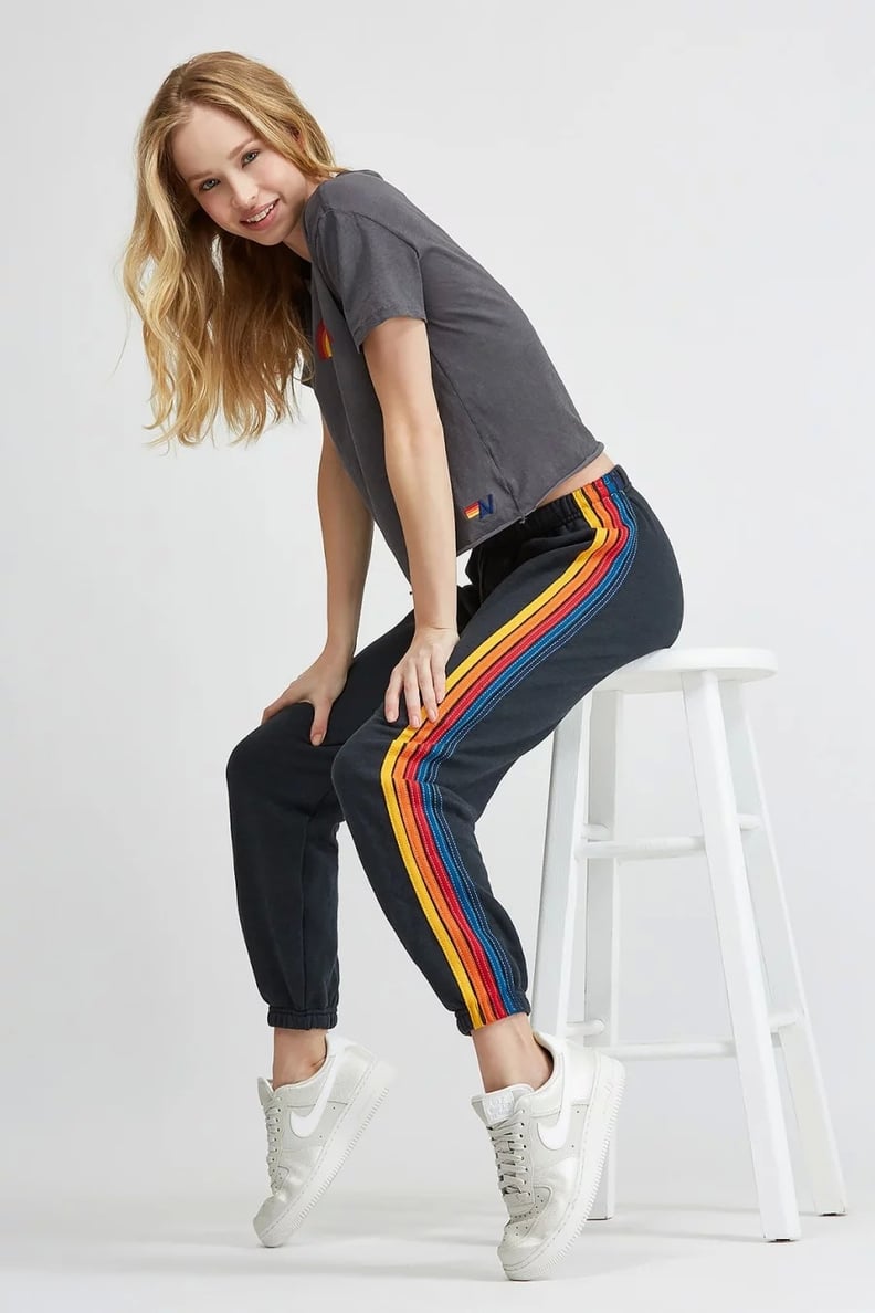 Aviator Nation 5 Stripe Women's Sweatpants White/Neon Rainbow – Move  Athleisure