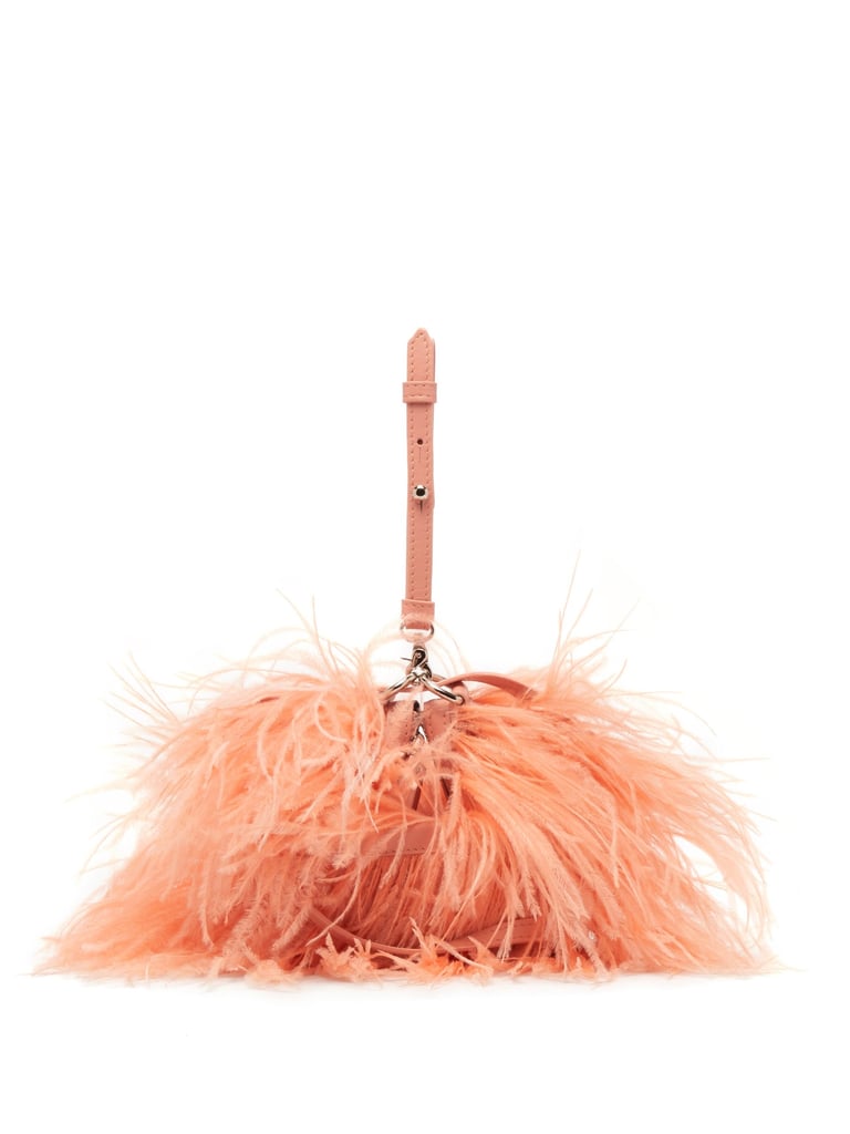Marques' Almeida  Feather and leather cross-body bag