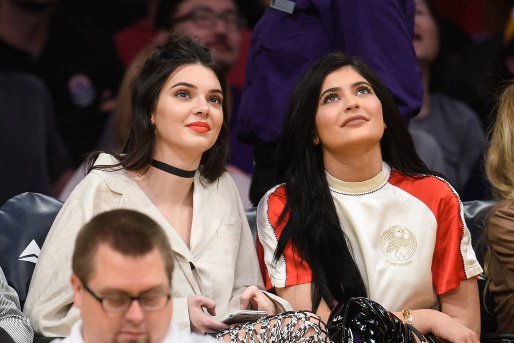 Kendall and Kylie Jenner at the Lakers Game March 2016