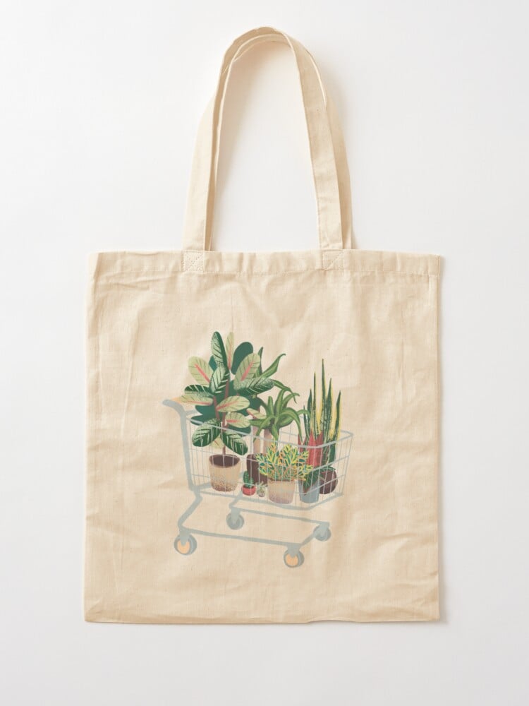 为植物爱好者:植物朋友Hellocloudy大手提袋