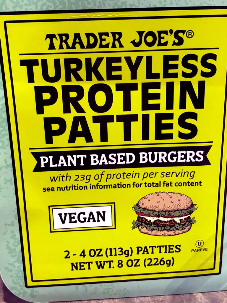 Trader Joe's Turkeyless Protein Patties Plant-Based Burgers
