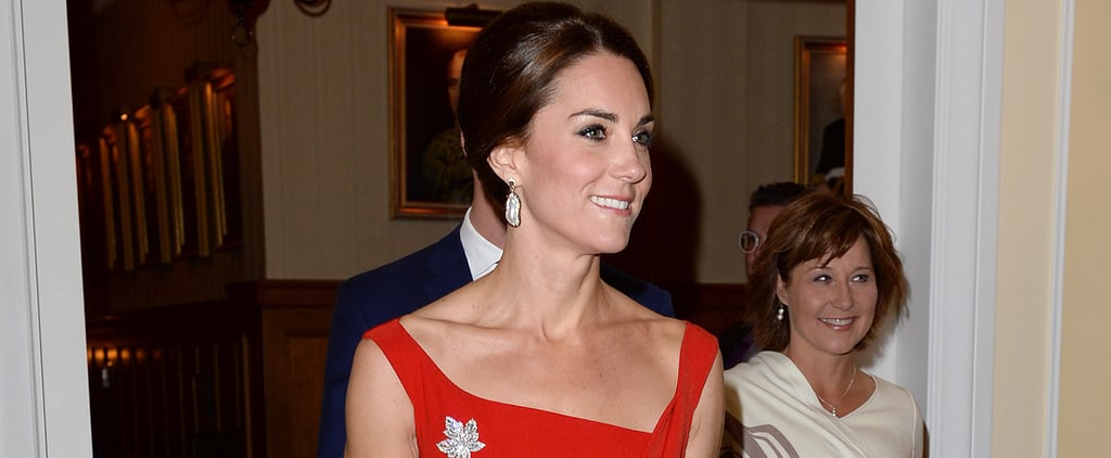 Kate Middleton Red Preen Dress in Canada September 2016