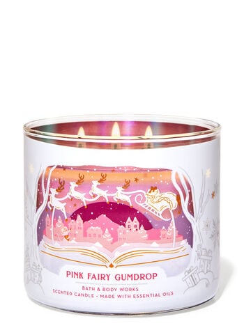 Pink Fairy Gumdrop Three-Wick Candle