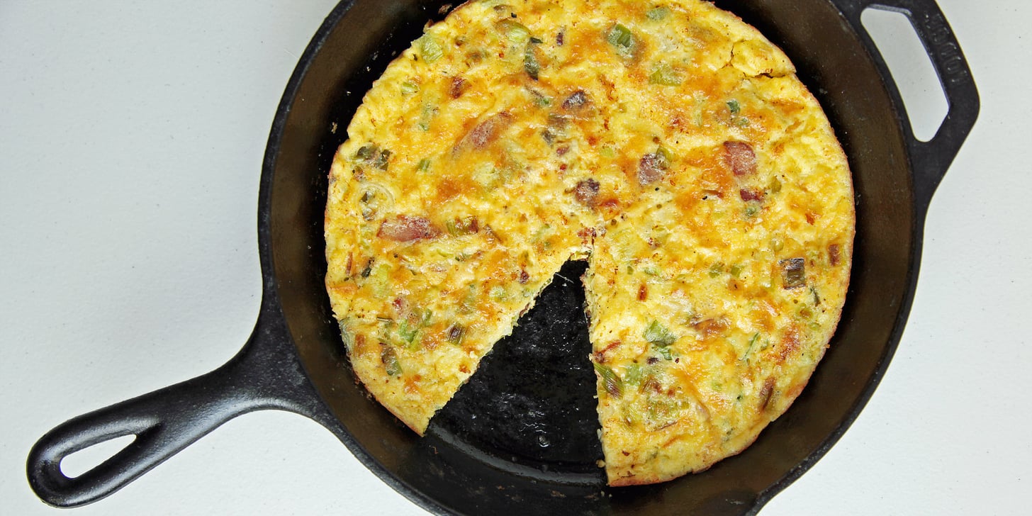Cheddar, Bacon, and Leek Frittata POPSUGAR Food